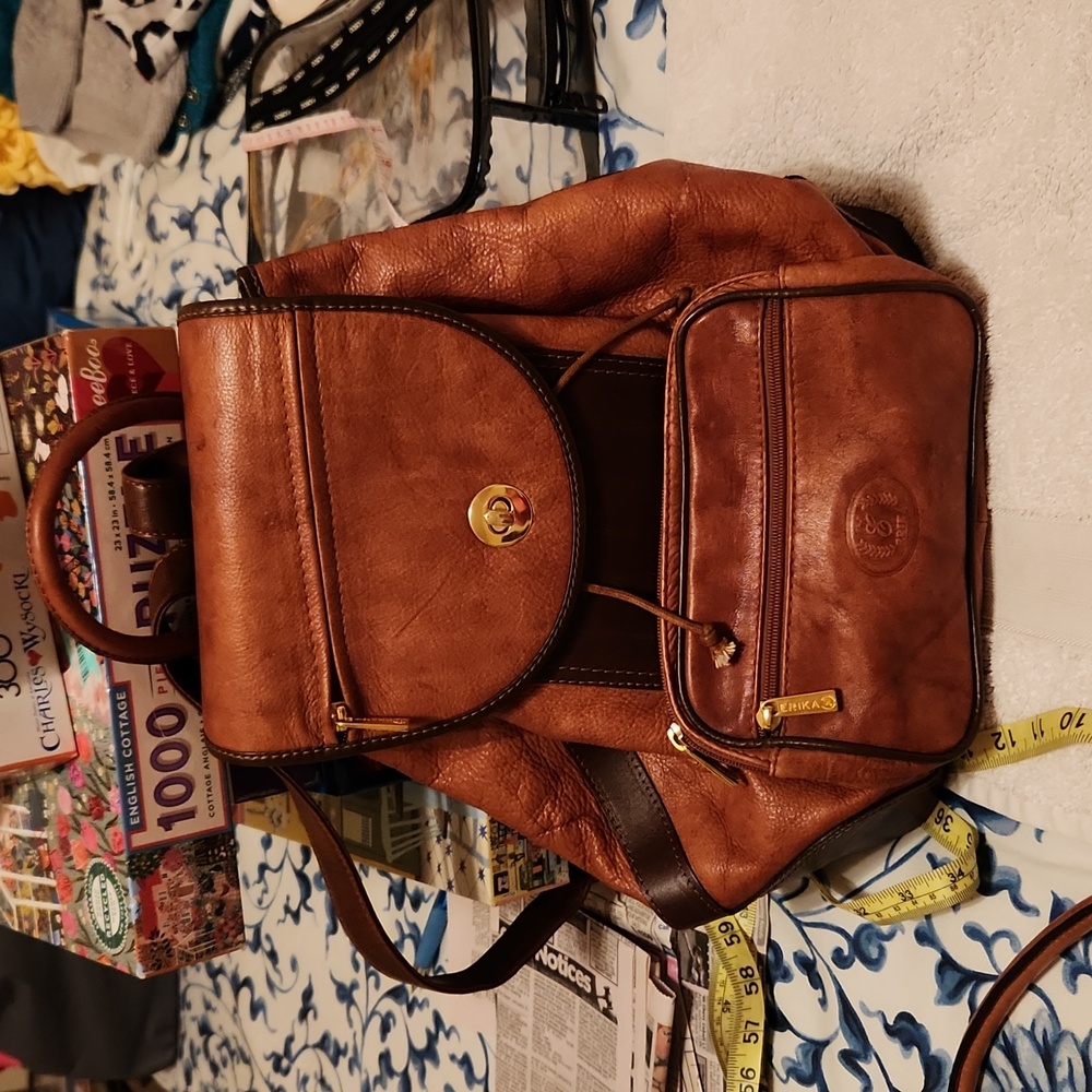 Womens Italian Leather Backpack